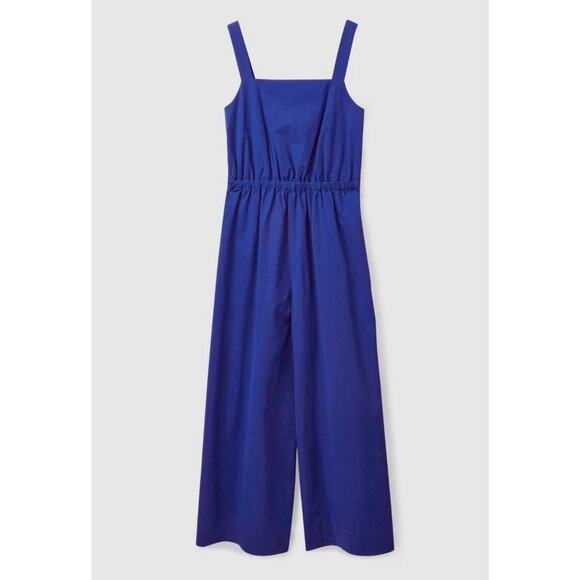 COS Wide Leg Jumpsuit Royal Blue Sleeveless Tank Cutout Minimalist Size 6 V24 - Picture 1 of 11
